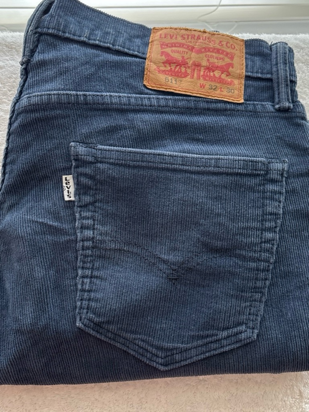Levi's Men's Dark Blue Corduroy Pants